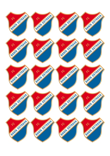 FC Baník Ostrava, nažehlovačka 20 ks, 5 cm