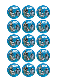 15x Nažehlovačka Star Wars - kruh