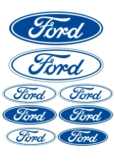Ford logo nažehlovačka, 3 ks